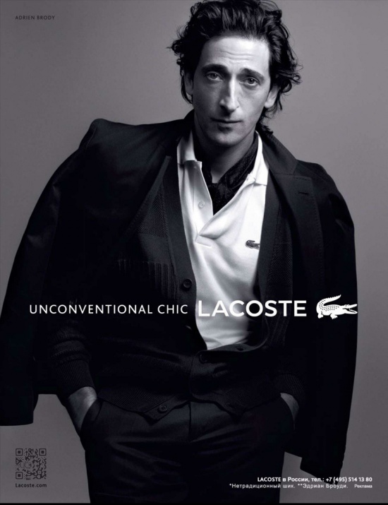 Adrien Brody for Lacoste