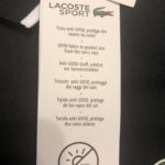  etykieta na koszulkę Lacoste