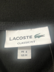 Lacoste Polo Shirt Labels